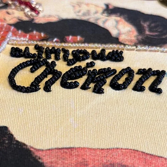 Cigar Box Purse Romeo Roma Clinique Cheron Art Nouveau Beaded Bamboo Handle Bag - Picture 11 of 16